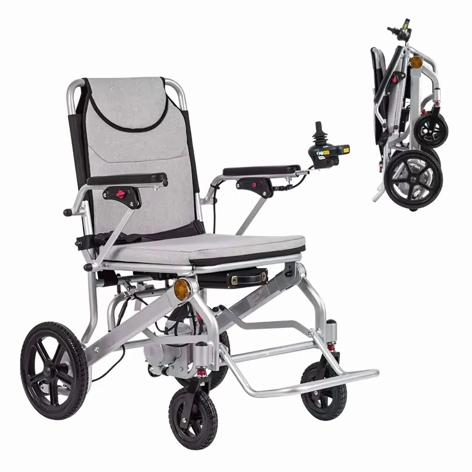 33Lbs Folding Electric Wheelchair, Motorized Wheelchair with Safety Features, Lithium Battery, Ideal for Seniors & Travel