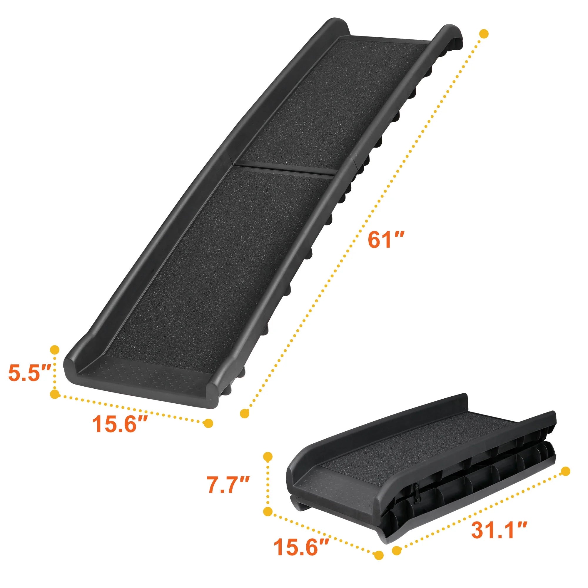Bi-Fold Pet Ramp for Dog Cat Ramp Trunk Back Seat Ladder Step Car SUV