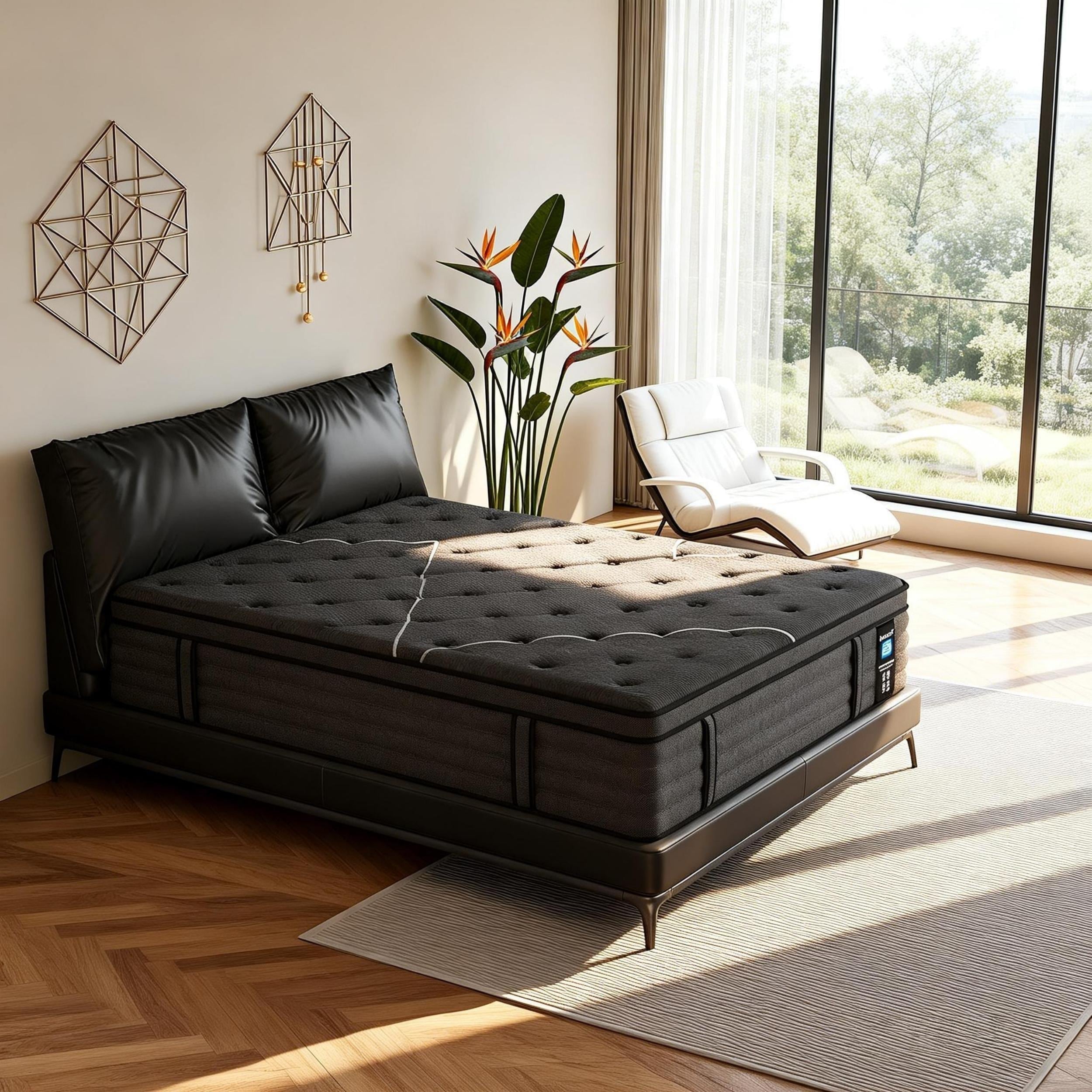 Modland 14" Extra Firm Cooling Gel Hybrid Mattress for Back Pain Relief in a Box, Twin/Full/Queen/King/Calking Size