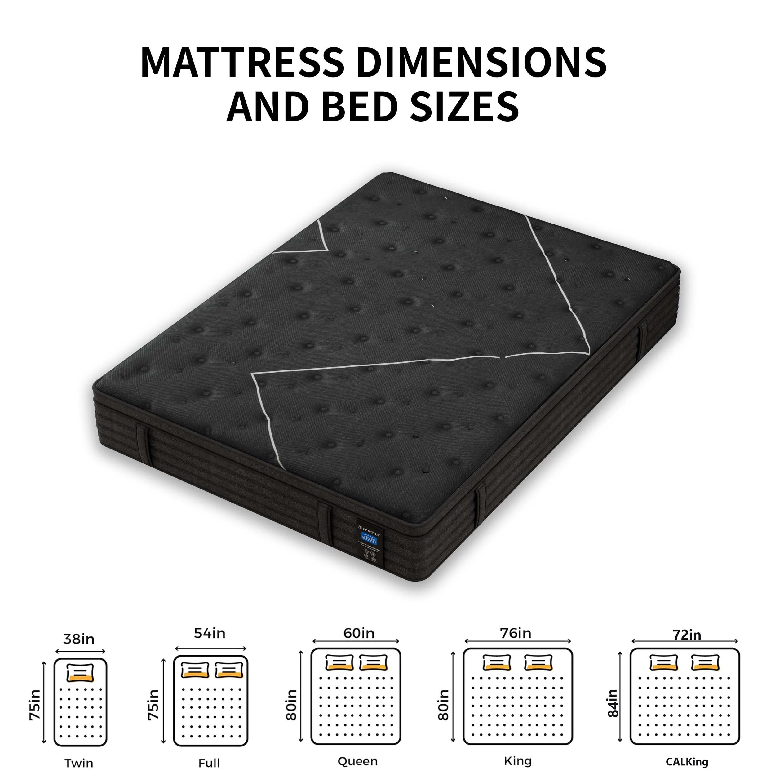 Modland 14" Extra Firm Cooling Gel Hybrid Mattress for Back Pain Relief in a Box, Twin/Full/Queen/King/Calking Size